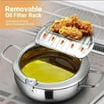 thumbnail image 5 of Clearance Stainless Deep Fryer Japanese Deep Fryer Pot Stainless Frying Pot With And Oil Drip Drainer Rack For Chicken French Chips Dip, 5 of 5