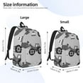thumbnail image 4 of Daiia Gray Tractor Vintage Canvas Backpack for Men and Women ,Hiking Backpack,Travel Laptop Bag for School,Large Capacity Backpack, 4 of 8