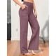 thumbnail image 5 of Pantalones Pierna para Mujer Pantalones Yoga Cintura Alta con Bolsillos Pantalones Deportivos Holgados y Elásticos para Trabajo o para Estar Cómoda en Casa Color Rubor XXL, 5 of 7