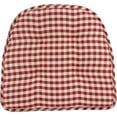 thumbnail image 2 of Non-Slip Tufted Chair Cushions for Dining Room, Kitchen and Office Use, U-Shaped Skid-Proof Seat Pad, 15x16 Inches, 8 Pack, Gingham Red, 2 of 5