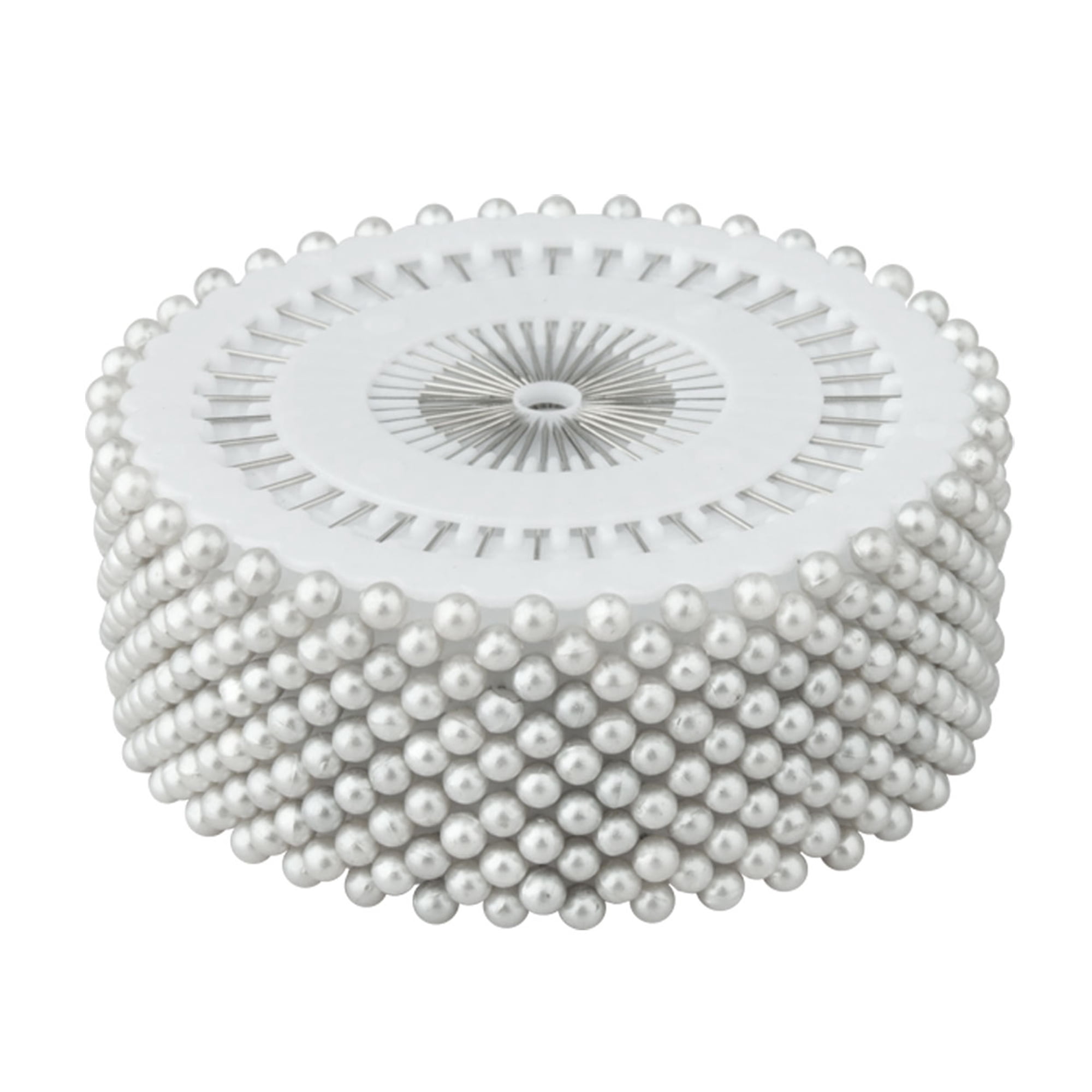 Unique Bargains White Decorative Pearl Head Pins 3mm Round Manmade Pearl Straight Pins