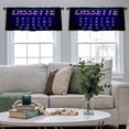 thumbnail image 4 of LALILO Kitchen Curtain Valance Retro Font Alphabet Font Rod Pocket Window Curtain 52"x 18" Set of 2, 4 of 5