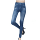 thumbnail image 1 of Gibobby Jeans mujer cintura alta Pantalones ajustados de mezclilla para mujer Pantalones lápiz elásticos Pantalones largos delgados(Azul claro,CH), 1 of 3