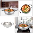 thumbnail image 3 of Olla para ramen doméstica, binaural, de acero inoxidable, para fideos (plateada), 3 of 5