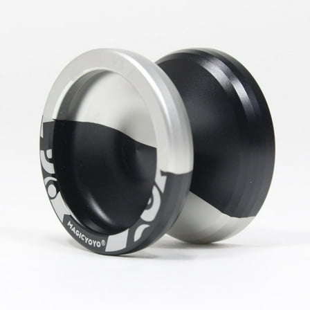 MAGICYOYO V3 Yo-Yo -Beginner to Advanced Aluminum YoYo - Includes Extra Accessory Pack (Black/Silver Dip)