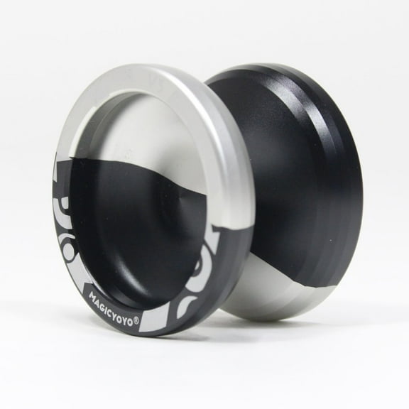 MAGICYOYO V3 Yo-Yo -Beginner to Advanced Aluminum YoYo - Includes Extra Accessory Pack (Black/Silver Dip)