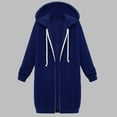 thumbnail image 2 of Women's Winter Plus Size Hooded Coat Loose Fit Fashion Top Outerwear For Cold Weather, 2 of 3