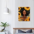 thumbnail image 3 of ARISTURING Framed Afro Black Girl Canvas Wall Art Black Queen Wall Art Decor African American Women Printings Decor For Living Room Bedroom Bathroom Home Decor, 3 of 4