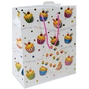 Foil Gift Bag 7.75"X4.75"X9.75"-Birthday Cupcake