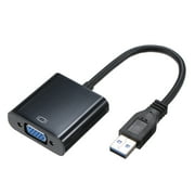 Câble convertisseur adaptateur USB3.0 vers VGA femelle 1080p pour projecteur PC portable