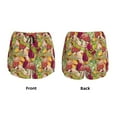 thumbnail image 2 of JUNZAN Colored Large Mushrooms and Leaves Print Women's Athletic Gym Running Shorts with Phone Pockets - Workout Shorts-Large, 2 of 8