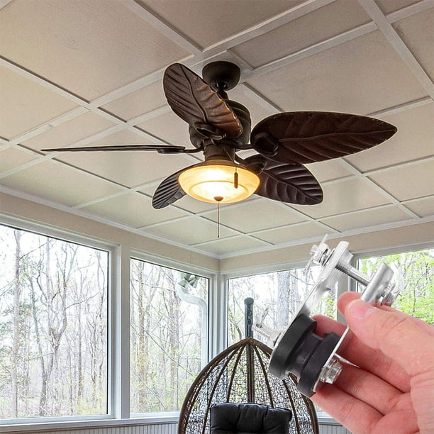 TABLETREANDS 4Ud Accesorio Para Ventilador De Con Soporte Universal En Hierro Y Clip Pulley Plata
