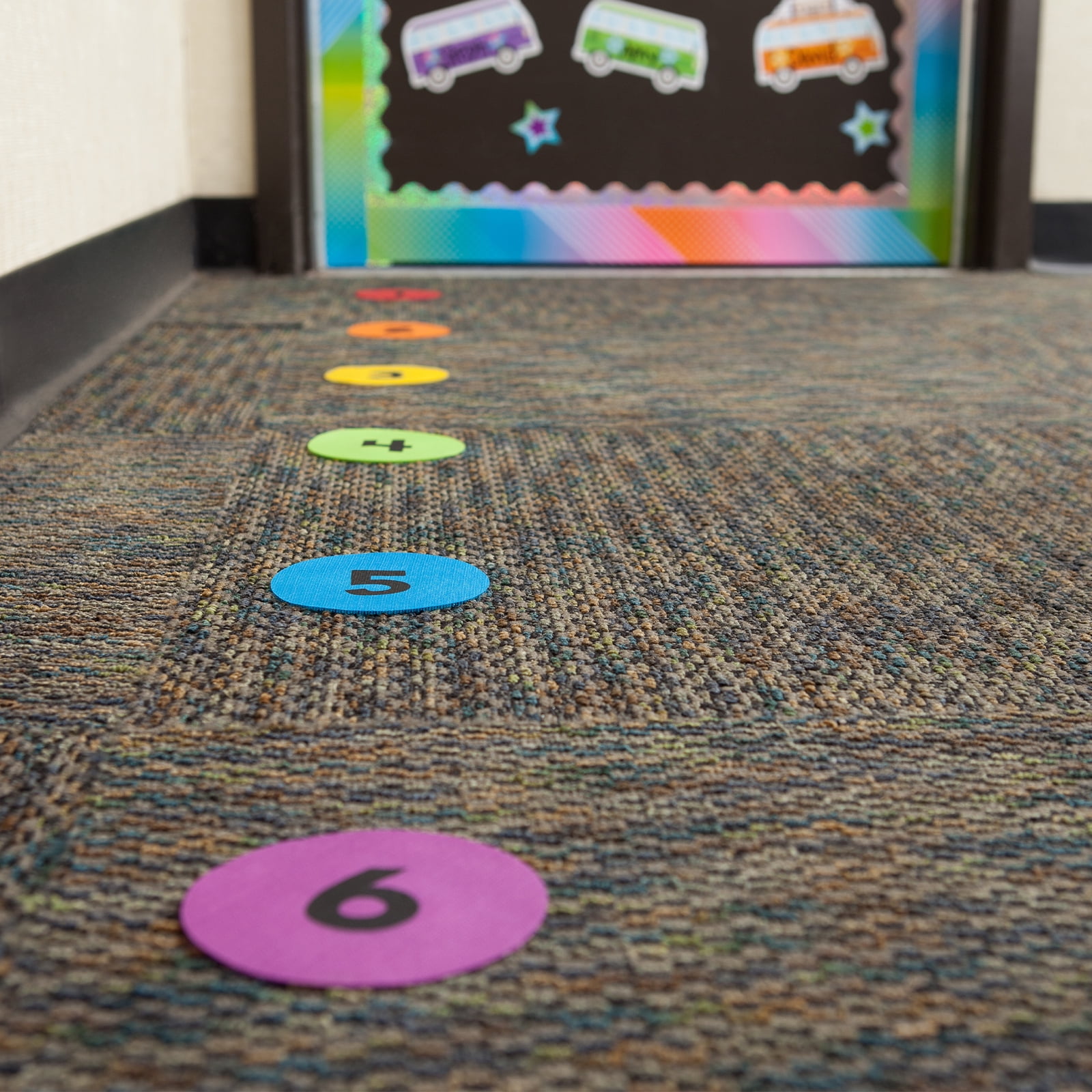 Teacher Created Resources Spot On Numbers 136 Carpet Markers, 4"