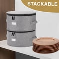 thumbnail image 6 of China Storage Container for Charger Plate - 13" W x 7" H - Includes 12 Felt Dividers. Hard Shell and Stackable with Padded Interior. Great for Platters, Big Plates and Serving Dishes up to 12.5" W, 6 of 7