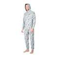 thumbnail image 2 of SLEEPHERO Adult Onesie Men Cozy Christmas Holiday Mens Onsie Pajamas Adult Pajamas For Men Flannel Adult Mens PJs Grey Penguin XX-Large, 2 of 4