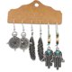 thumbnail image 2 of 12 Pares Bohemios Pendientes Vintage Pendientes Largos, 2 of 5