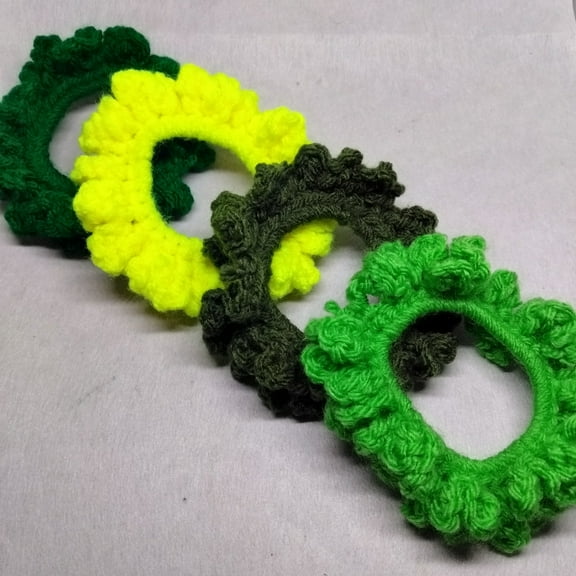 Nylo & Co. Crochet Color Block Scrunchie Set in Combo #9  - Set of 4