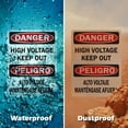 thumbnail image 6 of (2 Pack) High Voltage Keep Out (Bilingual) OSHA Danger Sign 12 Inch X 18 Inch Plastic Sign, Weather Resistant, UV Protected for Workplace, Business, and Construction Site, Made in the, 6 of 8