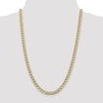 thumbnail image 2 of 14K Rhodium Plated Yellow Gold 6.75mm Semi-solid Pav� Curb Chain 18 Inch, 2 of 6