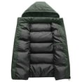 thumbnail image 3 of Homeyce Puffer Vest Men Sleeveless Full Zipper Outerwear Vest Quilted Waterproof Windproof Vest Jacket with Hood Big & Tall Winter Casual Puffy Coat for Golf Running Outdoor,Green L, 3 of 3