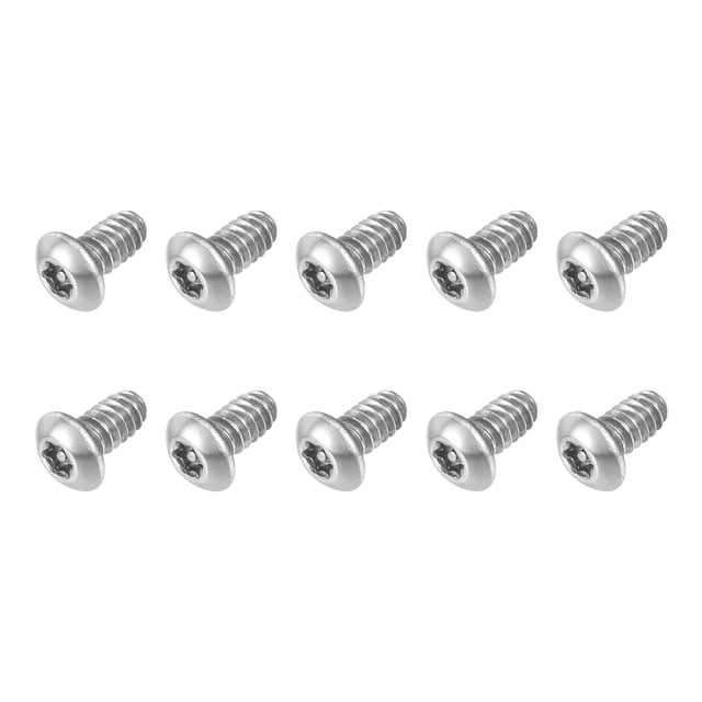 Lot de 10 6-32 x 1/4 Pouces Vis de Sécurité Torx en Acier Inoxydable 304, Argent