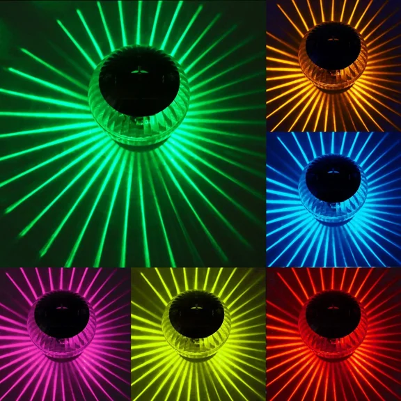 PURELY- Solar Led Floating Lights Garden Outdoor Pond Pool Lamp Rotating Color Change