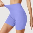 thumbnail image 5 of Tsesme High Waisted Yoga Shorts for Women Elastic Slim Fits Butt Lifting Shorts Legging Comfy Seamless Sport Shorts ,Purples,M, 5 of 8