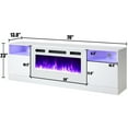 thumbnail image 6 of PLAUIN TV Stand with Fireplace, LED Light Entertainment Center for TVs up to 80", White, 6 of 6