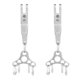 thumbnail image 1 of 2pcs colchones de suspensión llaveros al aire libre Moda Colgantes colgantes colgantes (plata), 1 of 6