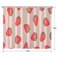 thumbnail image 5 of Strawberry Plants Fruit Light Pink Pattern Shower Curtain 84"x72" ,Bathroom Decorative Shower Curtains Set with 12 Hooks,Modern Waterproof Washable Shower Curtain, 5 of 6