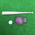 thumbnail image 2 of Mini Guante de Béisbol y Juguete de Pelota Zulema Adornos de Baño en Miniatura Casa de muñecas en miniatura de béisbol, 2 of 8
