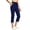 Navy, variant on Drovellove Women's Plus Size Elastic Waist Drawstring Cropped Pants with Pockets – Casual Yoga & Gym Joggers