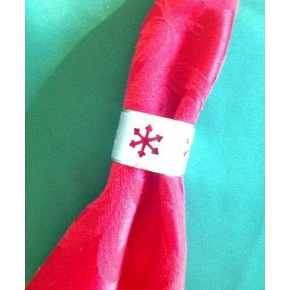 Kemp & Beatley Stamped Florentine Snowflake Napkin Rings Set of 4, Chrome