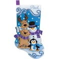 thumbnail image 2 of Design Works Felt Stocking Applique Kit 18" Long-Winter Friends, 2 of 4