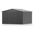 thumbnail image 2 of EASYHAWK 10FT x10FT Metal Outdoor Storage Shed, Heavy-Duty Steel Garden Shed with Lockable Doors for Backyard, 2 of 9