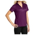 thumbnail image 4 of Yellow Rooster Women's Performance Fine Jacquard Polo Violet Purple 2XL, 4 of 6