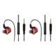 thumbnail image 4 of Moyic Auriculares con cable 96dB TPE Cable Conector Cubierta de silicona Auriculares internos Auriculares para caminar al aire libre para correr rojo 2piezas, 4 of 6
