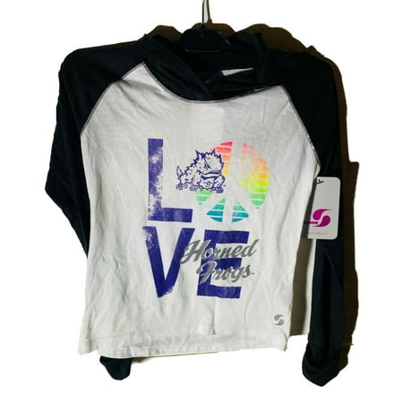 Soffe Girls' TCU Horned Frogs Color Black Hoodie - SMALL