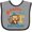 Heather and Black, variant on Inktastic Happy 1st Birthday Monkey Party Theme Boys or Girls Baby Bib