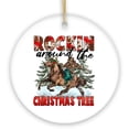 thumbnail image 5 of Vintage Western Theme Rockin Around the Christmas Tree Ornament, Cowboy Rodeo Old Fashioned Decor, 5 of 5