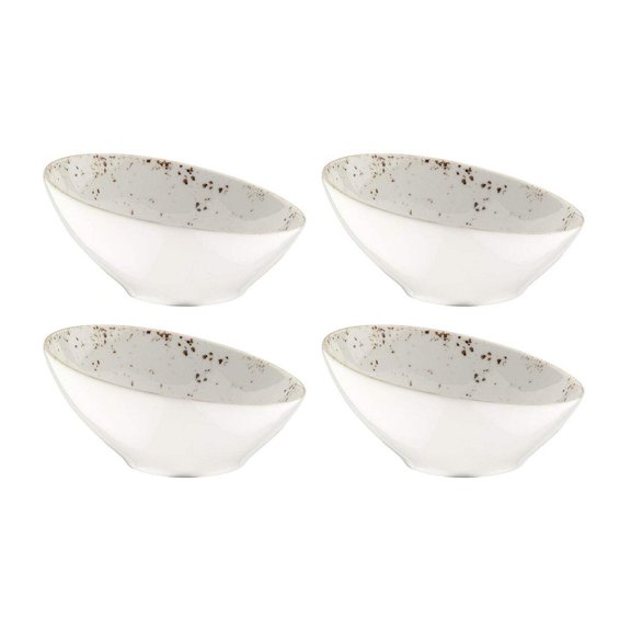 Grain dia.3.25" h:1.75" 2 oz. Round Decorated Porcelain Ramekin (Set of 4)
