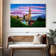 thumbnail image 3 of Elephant Stock Cobh Cathedral Wall Art - Horizontal Canvas Wall Art - Living Room Wall Decor - Religion And Spirituality Canvas - Pink And Blue Decor - 51" x 34", 3 of 8