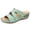 Green, variant on asdoklhq Womens Slide Slippers,Women's Multi-color Embroidered Sandals With Wedge Fish Mouth Platform Shoes