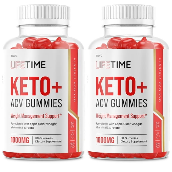 (2 Pack) Lifetime Keto Gummies - Life Time Keto ACV Gummy’s - Supplement for Weight Loss - Energy & Focus Boosting Dietary Supplements for Weight Management & Metabolism - 120 Gummies