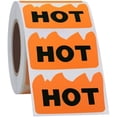 thumbnail image 3 of 500pcs Rave Hot Stickers 2 x 1-1/5 Inch Fluorescent Hot Flame Fire Shape Labels Marking Items for Restauresent Supermarkets Stores Shops (Fluorescent Orange), 3 of 6