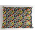 thumbnail image 1 of Geometric Pillow Sham, Tangled Design of Colorful Triangular Shapes Grunge Effect Contemporary Artwork, Decorative Standard Size Printed Pillowcase, 26 X 20 Inches, Multicolor, by Ambesonne, 1 of 2