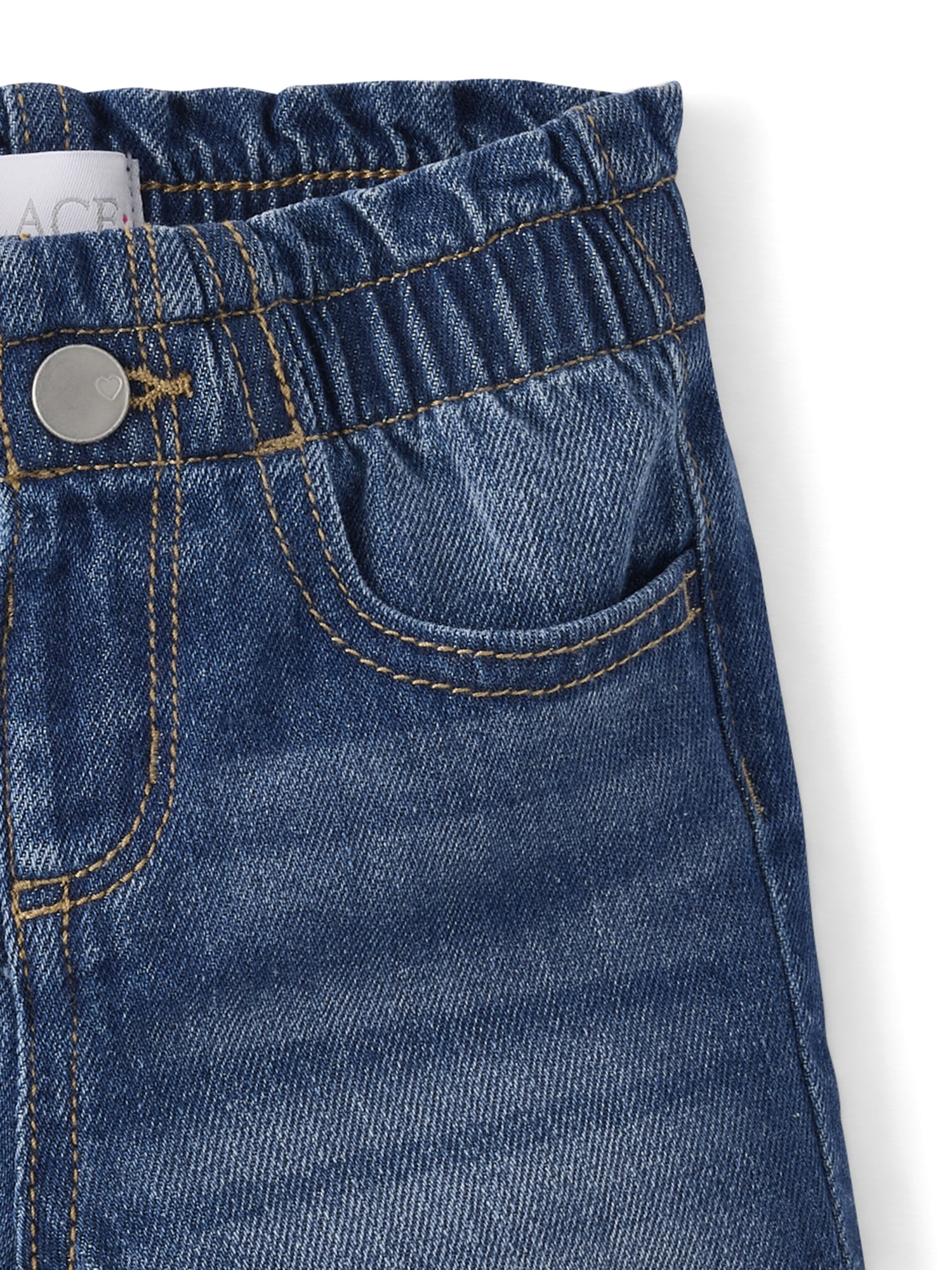 The Children's Place Baby & Toddler Girls Paperbag Waist Denim Shorts, Sizes 6M-5T