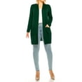 thumbnail image 4 of Women's Casual Plus Size Long Sleeve Loose Fit Solid Open Cardigan with Side Pockets, 4 of 6