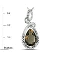 thumbnail image 3 of Star K� Drop Halo Pear Shape Genuine Smoky Quartz Pendant Necklace, 3 of 9