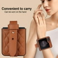 thumbnail image 4 of TECH CIRCLE Case for Galaxy Z Flip 5, Classic PU Leather Adjustable Wristband Kickstand Anti-Scratch Shockproof Protection Cover for Samsung Galaxy Z Flip 5 5G 2023,Brown, 4 of 8